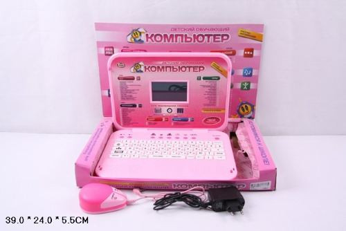 Детский обучающий англо-русский компьютер-ноутбук Joy toy 7314 оснащен цветным дисплеем с музыкальными и звуко