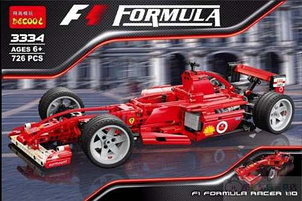 Конструктор Decool 3334 Formula 1 Ferrari 1:10, 726 дет. аналог Лего Техник (LEGO Technic)