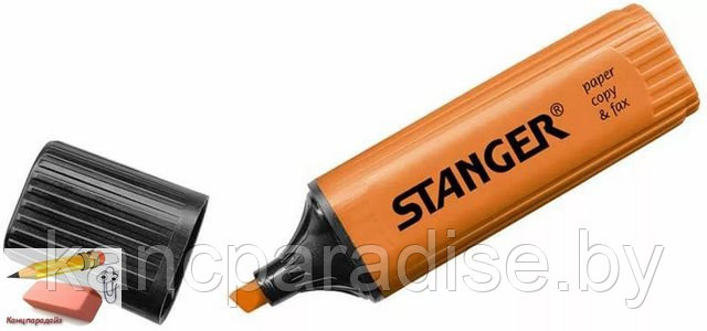 Маркер текстовый Stanger, оранжевый, арт.180002000