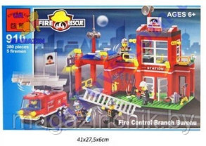 Конструктор BRICK 910 "Пожарная охрана" Брик 380 деталей аналог лего lego