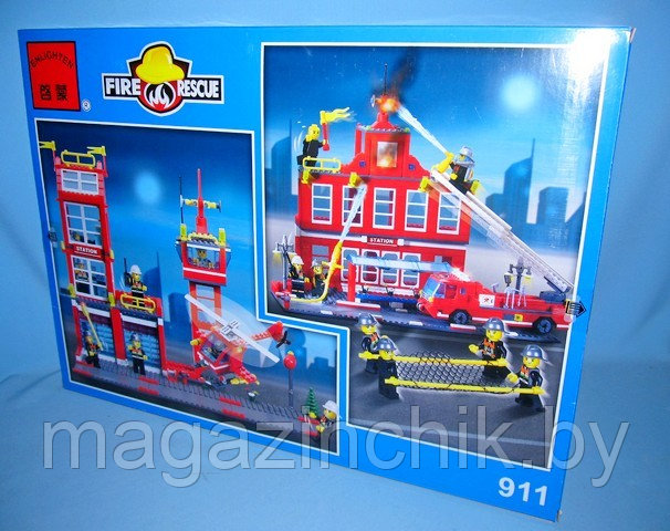 Конструктор BRICK 911 "Пожарная охрана" Брик 980 деталей аналог лего lego - фото 2 - id-p2101503