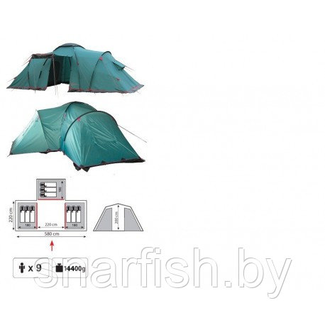 Палатка Tramp Brest 9+ - фото 1 - id-p55518630