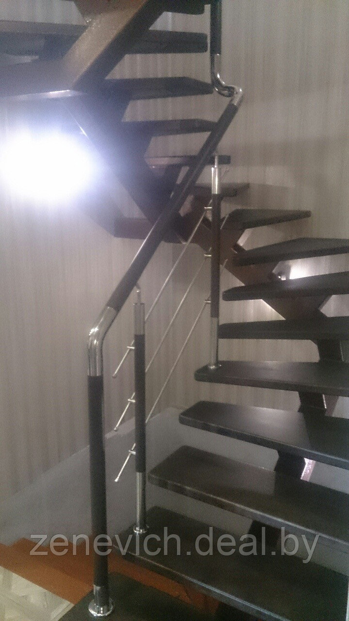 Ограждения внутридомовых лестниц на металлическом косоуре - фото 6 - id-p59747002