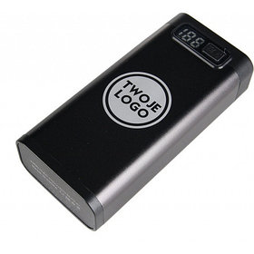 Портативный внешний аккумулятор для гаджетов. Power Bank "EG7773" 4400 мАч. Черный. Для нанесения логотипа