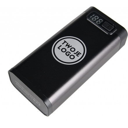 Портативный внешний аккумулятор для гаджетов. Power Bank "EG7773" 4400 мАч. Черный. Для нанесения логотипа - фото 1 - id-p55546351