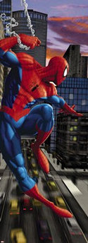 Детские фотообои на стену Человек-паук в Нью-Йорке Komar 1-437 Spiderman NYC