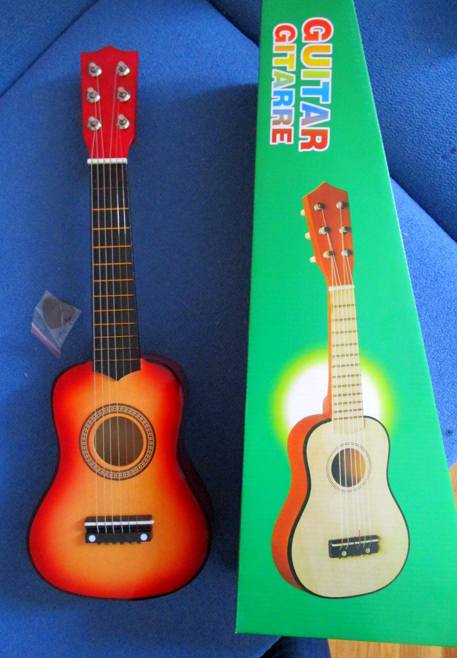 Детская струнная деревянная гитара 6 струн - фото 2 - id-p8376933