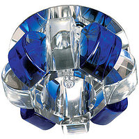 Светильник DK31 CH/WH/BL ЭРА декор "корона" G9, 40W, 220V, JCD хром/прозрачный/синий