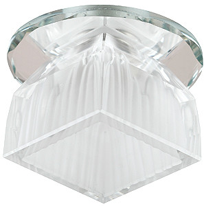 Светильник DK48А SL/WH ЭРА декор "лотос" G9, 220V, 40W, зеркальный/прозрачный