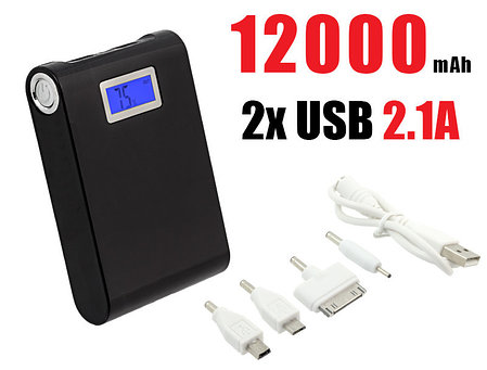 POWER BANK 12000MAH ЖК+ФОНАРИК, фото 2