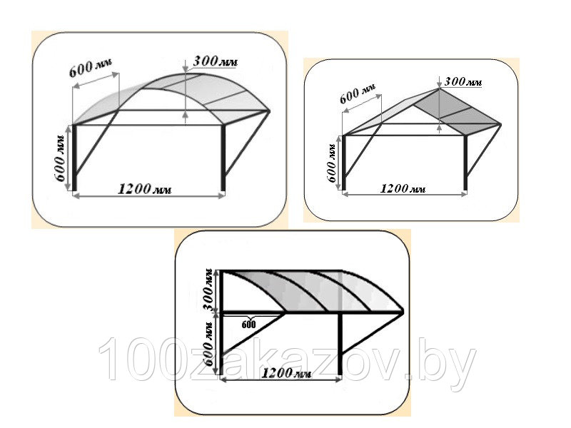 Козырек сварной Арт КС-10 Козырек для крыльца - фото 2 - id-p55852081