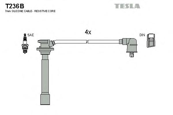 Высоковольтные провода TESLA KIA CARENS/RIO/SHUMA 1.5/1.6