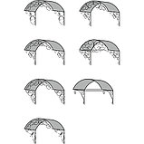 Козырек входной КС-18. Кованный козырек из поликарбоната, фото 5
