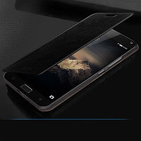 Полиуретановый чехол с силиконовой основой New Book Case Black для Meizu U20