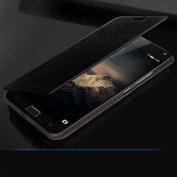 Полиуретановый чехол с силиконовой основой New Book Case Black для Samsung J7 Prime
