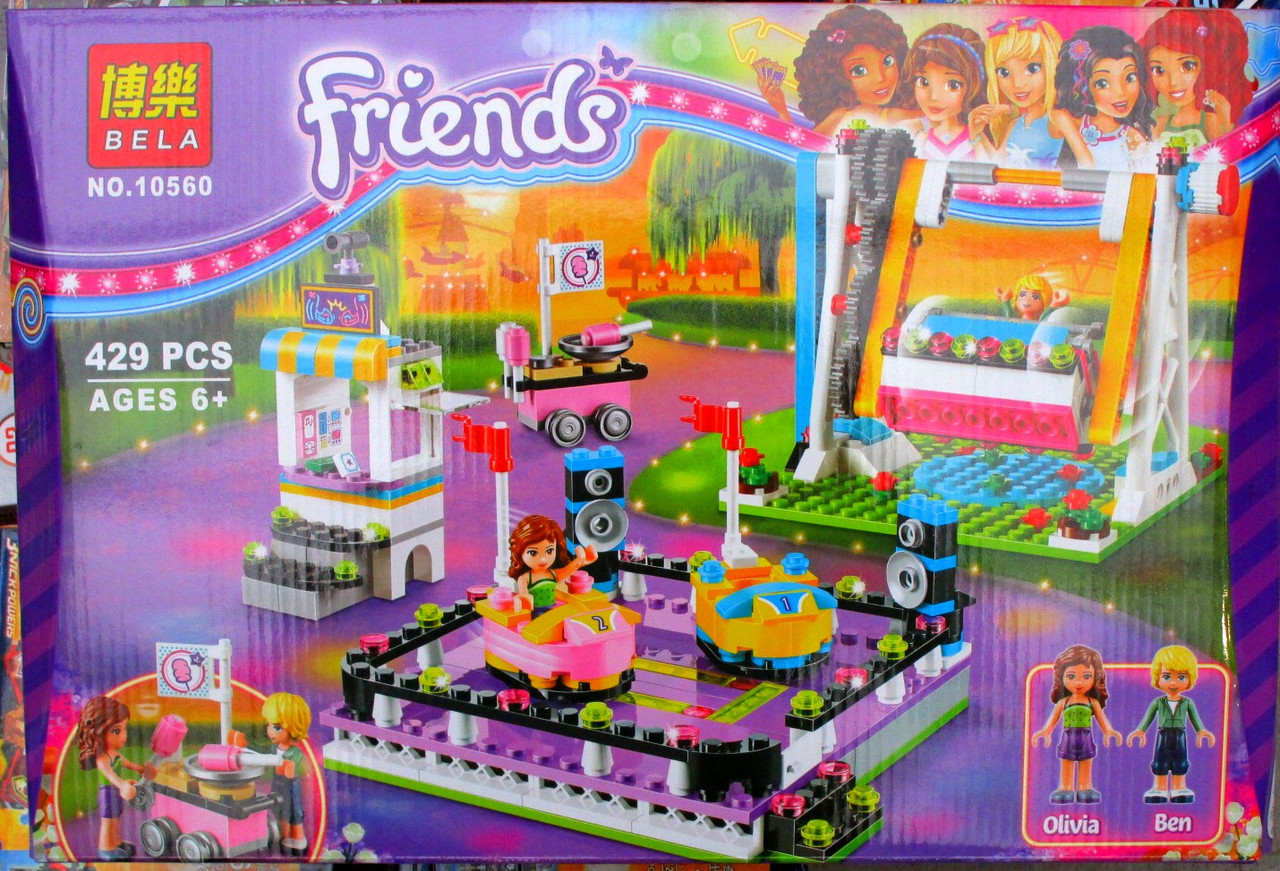 Конструктор Bela Friends "Парк развлечений: аттракцион «Автодром»" 10560 (аналог LEGO Friends 41133) 429 дет. - фото 3 - id-p55856908