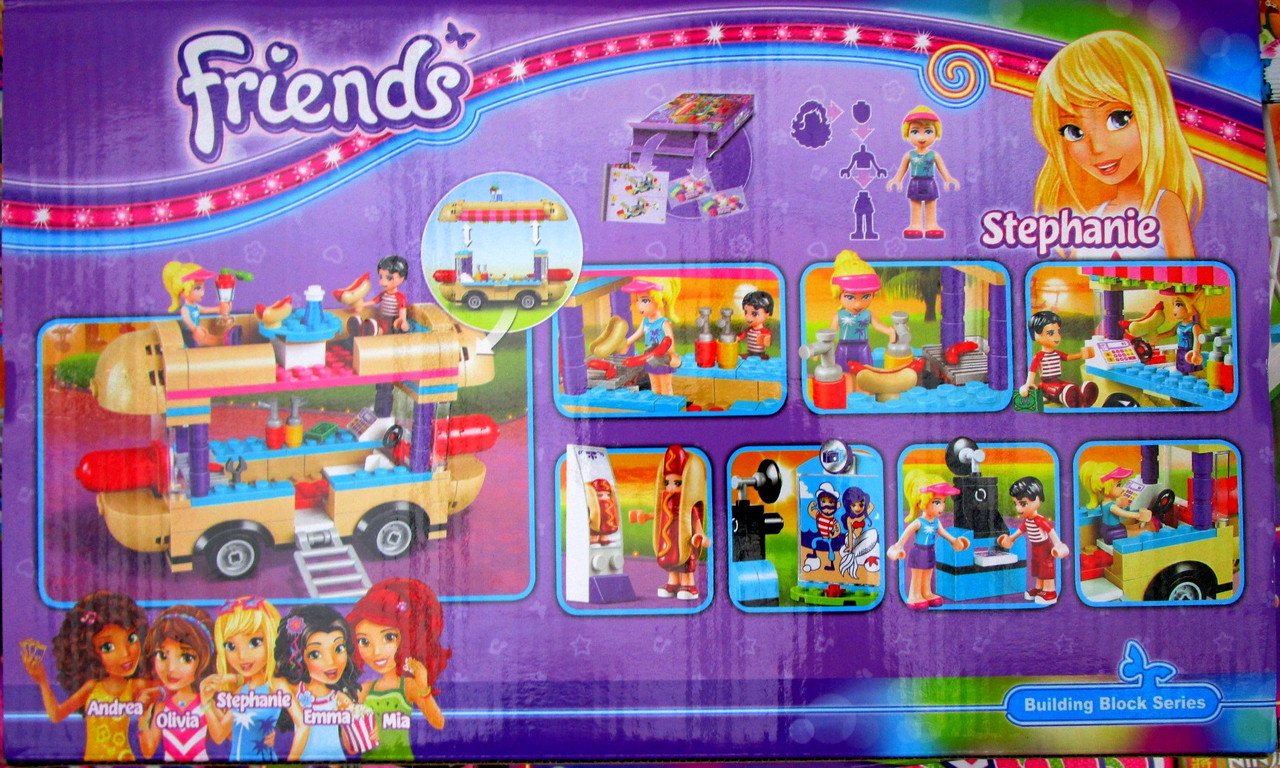 Конструктор Bela Friends "Парк развлечений: фургон с хот-догами" 10559 (аналог LEGO Friends 41129) 249 дет. - фото 2 - id-p55856930
