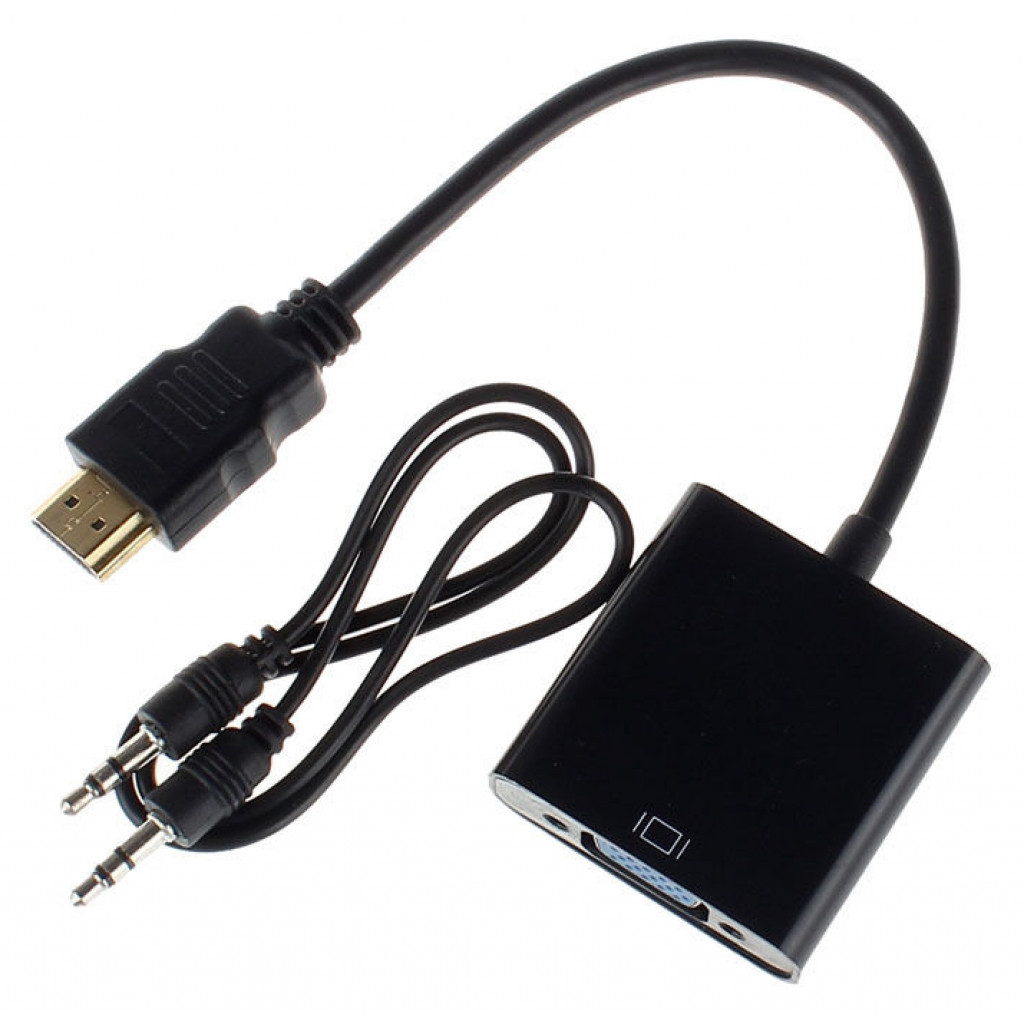 Преобразователь HDMI в VGA (HDMI папа - VGA мама)+AUX - фото 2 - id-p55870762