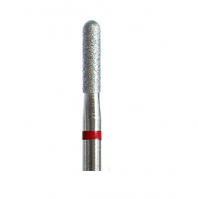 Алмазная насадка "цилиндр" для аппаратного маникюра и педикюра d-1,8 мм (красная)
