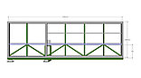 Промышленные откатные ворота для проезда до 13.5 метров. Каркасы и установка под ключ., фото 3