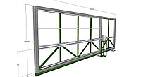 Промышленные откатные ворота для проезда до 13.5 метров. Каркасы и установка под ключ.