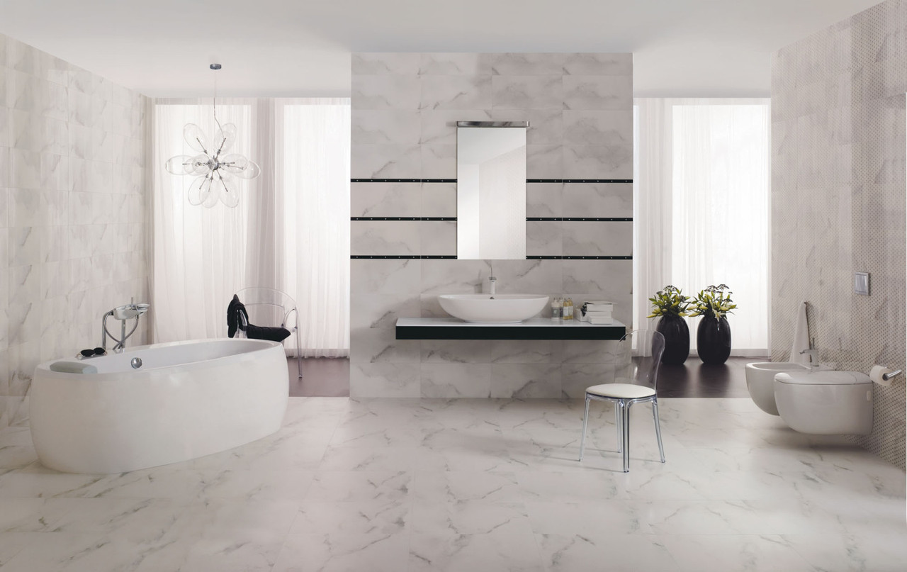 Плитка 59,3*59,3 Каррара (Carrara) для ванны - фото 3 - id-p43570185