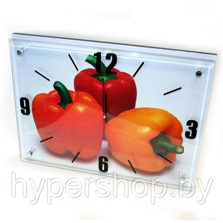 Часы кухонные Болгарский перец 38х28 см - фото 1 - id-p2138243