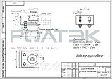 Ограничитель угловой роликовый для направляющей подвесных ворот Ролтэк Евро оцинкованный. Код 155., фото 2