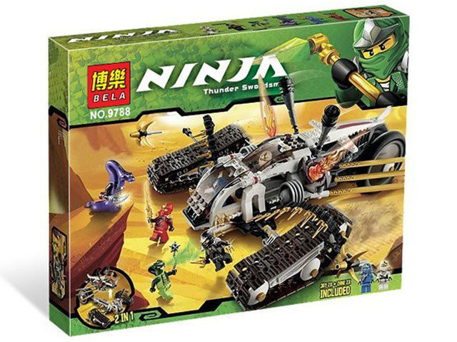 Конструктор Bela Ninja 9788 "Сверхзвуковой самолет" 2в1 (аналог Lego Ninjago 9449) 621 деталь