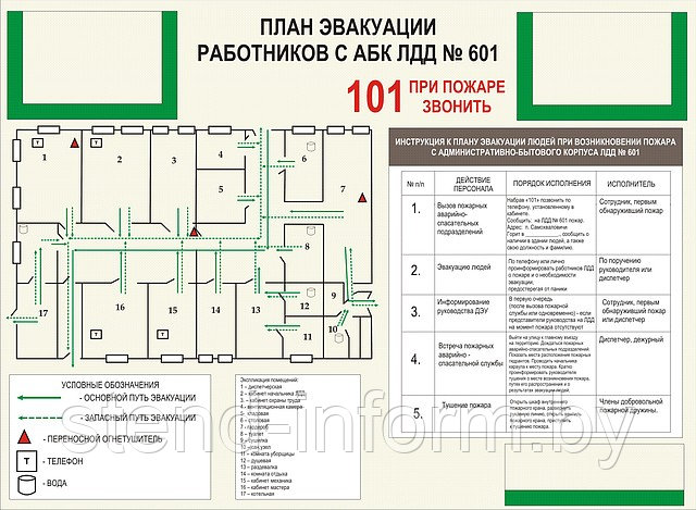 ПЛАН ЭВАКУАЦИИ р-р 45*50 см , с бортом по периметру