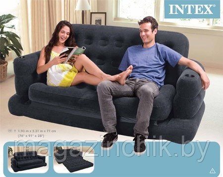 Надувной диван трансформер Intex 68566, 231 х 193 х 71 см купить в Минске. - фото 2 - id-p1273304
