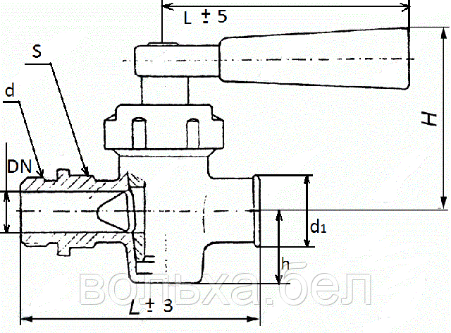 10б9бк1 кран пробно-спускной сальниковый цапковый латунный с прямым спуском