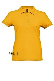 Рубашка-поло женская PASSION 170 желтая  для нанесения логотипа
