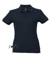 Рубашка-поло женская PASSION 170 темно-синяя  для нанесения логотипа