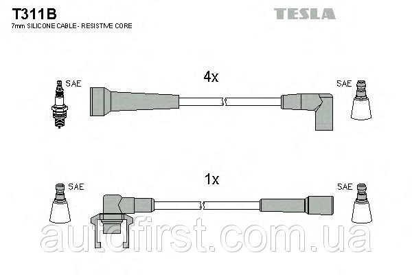 Высоковольтные провода TESLA Renault 21 1.7, 2.0 86- с защёлкой - фото 1 - id-p55979763