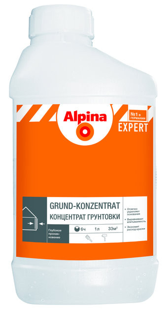 Грунтовка концетрат Alpina EXPERT Grund-Konzentrat 1 л.