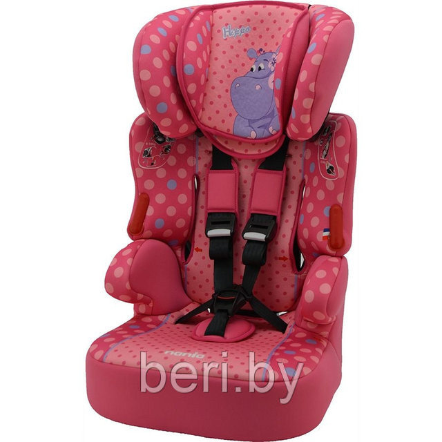 NANIA BELINE SP Автокресло 9-36кг ANIMALS HIPPO FUSHIA розовый: продажа ...