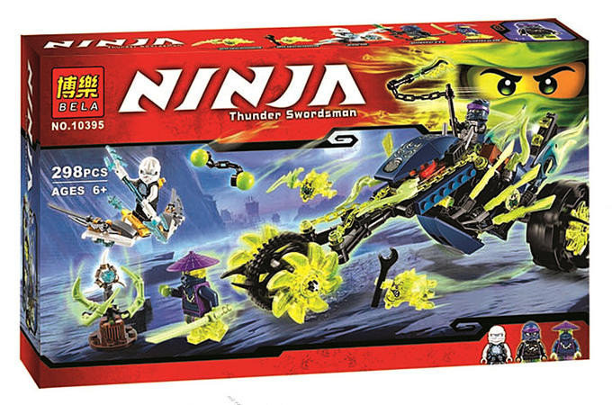 Конструктор Bela Ninja 10395 "Засада на мотоцикле" (аналог Lego Ninjago 70370) 298 деталей