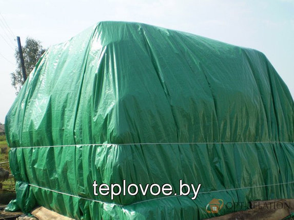 Тент тарпаулин, укрывочный, 120 г/м2 (3х5) м Зеленый, фото 2