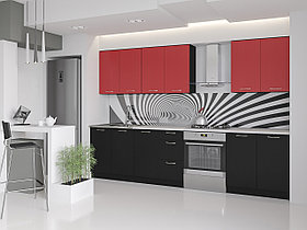 Кухня ОЛЯ (Черный/ Красный) Артем-Мебель