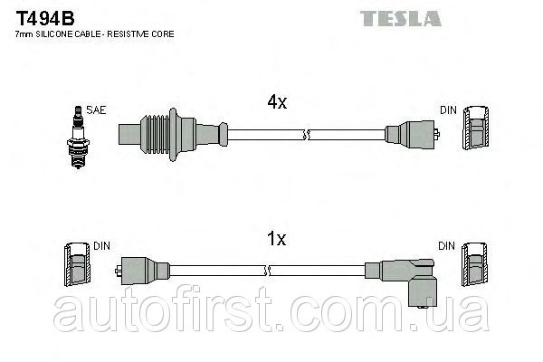 Высоковольтные провода TESLA Peugeot 205/305/309/405 1.6/1,9 82-92 - фото 1 - id-p56332457