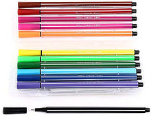 Набор ручек 12 цветов FINELINER FO51305, линеры для творчества (для раскрасок антистресс)