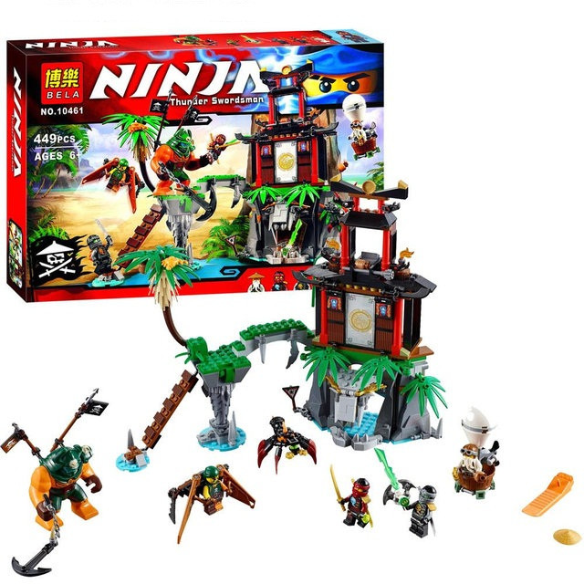 Конструктор Bela Ninja 10461 "Тигровый остров вдов" (аналог Lego Ninjago 70604) 449 деталей - фото 1 - id-p56397082