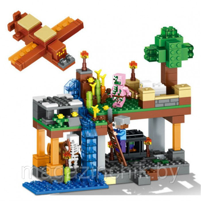 Конструктор Майнкрафт Minecraft Воздушная гавань 79256, 340 дет.,4 минифигурки, аналог Лего - фото 2 - id-p56409602