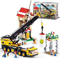 Конструктор M38-B0553 Sluban (Слубан) Телескопический строительный кран, 767 деталей аналог Лего (LEGO)