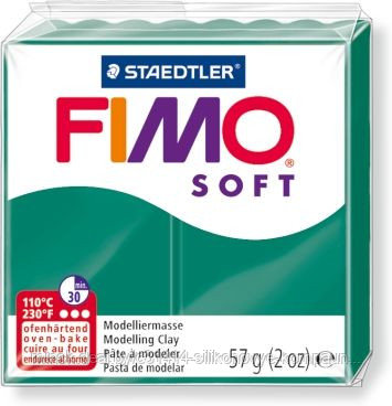 Пластика - полимерная глина FIMO Soft 57г изумрудный (8020-56) - фото 1 - id-p56468595