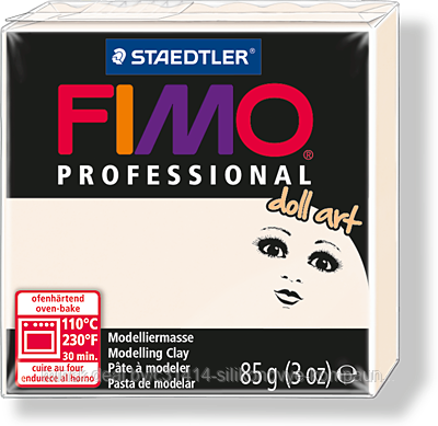 Пластика - полимерная глина FIMO Professional Doll art  85г полупрозрачный фарфор (8027-03)