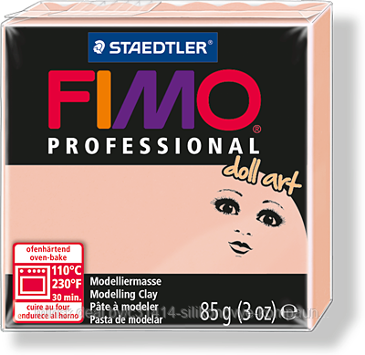 Пластика - полимерная глина FIMO Professional Doll art  85г полупрозрачный розовый (8027-432)