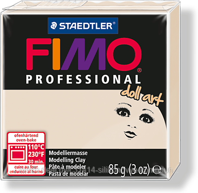 Пластика - полимерная глина FIMO Professional Doll art  85г полупрозрачный бежевый (8027-44)