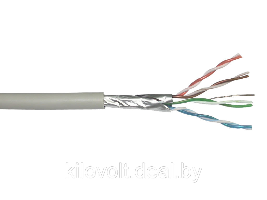 Кабель телекоммуникационный витая пара FTP 4х2, 24 AWG, сat. 5е, медный.